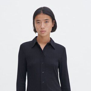 Sunday Best Cropped Stretch Button Down